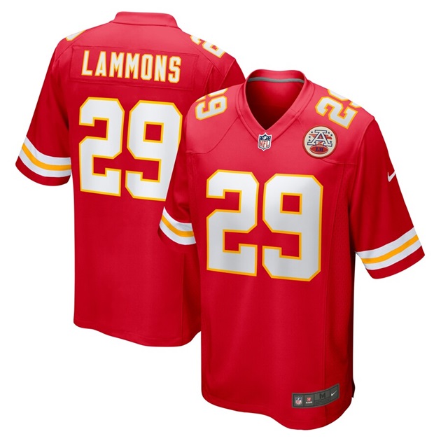 mens nike chris lammons red kansas city chiefs team game player jersey